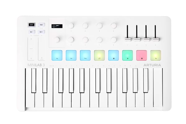 Miniatyrbillede 5 af 5: Arturia Minilab 3 MIDI-keyboard 25 taster USB Hvid