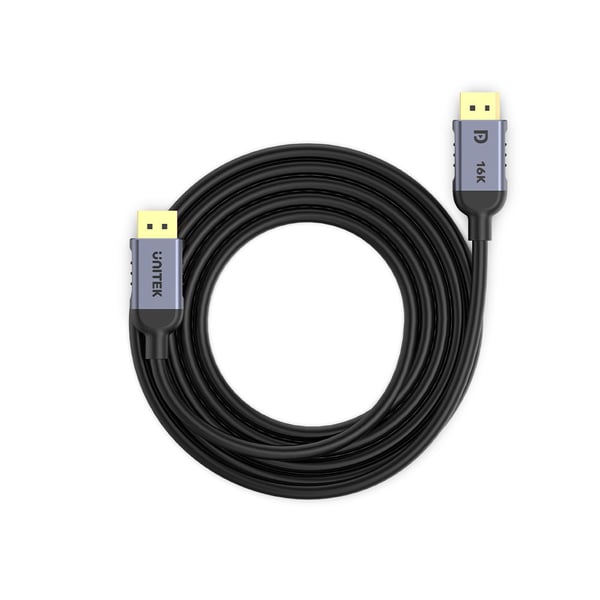 Miniatyrbillede 4 af 8: UNITEK C1626GY01-3M DisplayPort kabel Sort, Grå