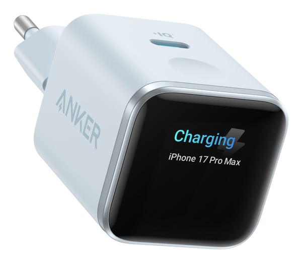 Anker A121DG31 oplader til mobil enhed Smartphone, Tablet, SmartWatch, Universel Blå Vekselstrøm Hurtig opladning Indendørs