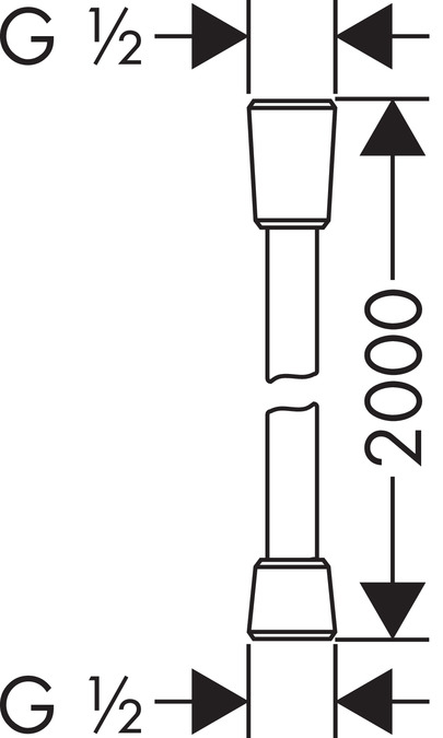 Hansgrohe Isiflex 2 m Krom
