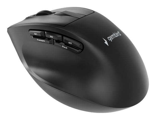 Gembird MUSW3-9B-01 hiiri Office Oikeakätinen RF Wireless + Bluetooth + USB Type-A Optinen 2400 DPI