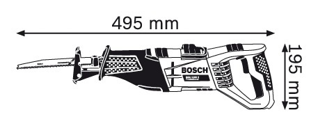 Pikkukuva 4 / 6: Bosch GSA 1100 E Professional 2700 spm 1100 W Musta, Sininen, Punainen