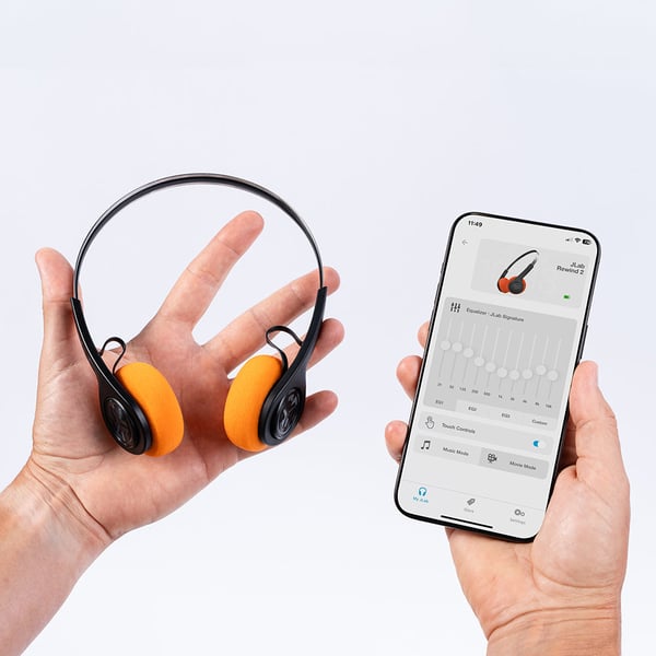 Miniatyrbillede 4 af 5: JLab 810119072160 hovedtelefoner/headset Trådløs Opkald/musik Micro-USB Bluetooth Sort, Orange