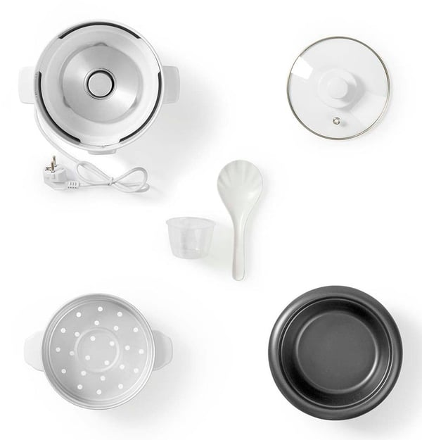 Miniatyrbillede 7 af 9: Melissa 16280022 riskoger 0,6 L 300 W Hvid