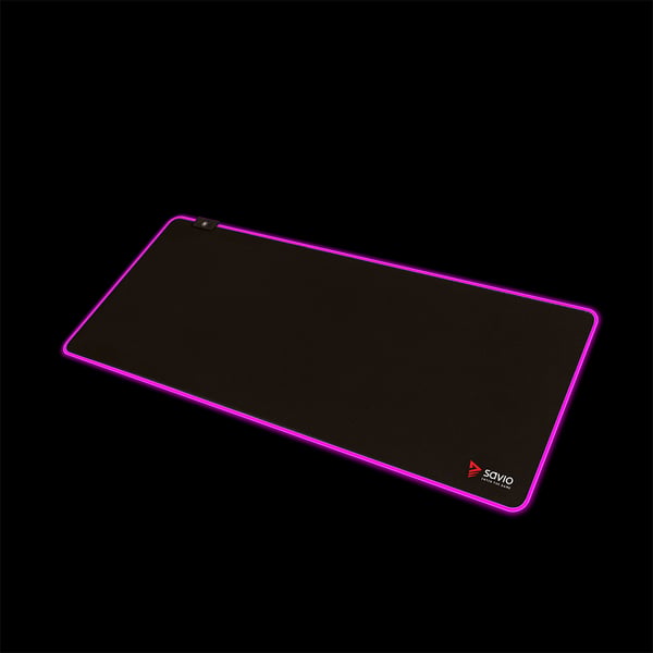 Savio LED EDITION Turbo Dynamic XL 900x400 RGB Pro Gaming Mousepad'900mm x 400mm Pelihiirimatto Musta