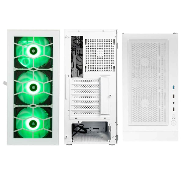 Kolink OBSERVATORY HF GLASS WHITE ARGB Midi Tower Vit