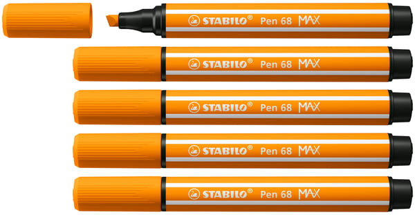 Miniatyrbild 1 av 7: STABILO Pen 68 MAX stiftpennor Orange 5 styck