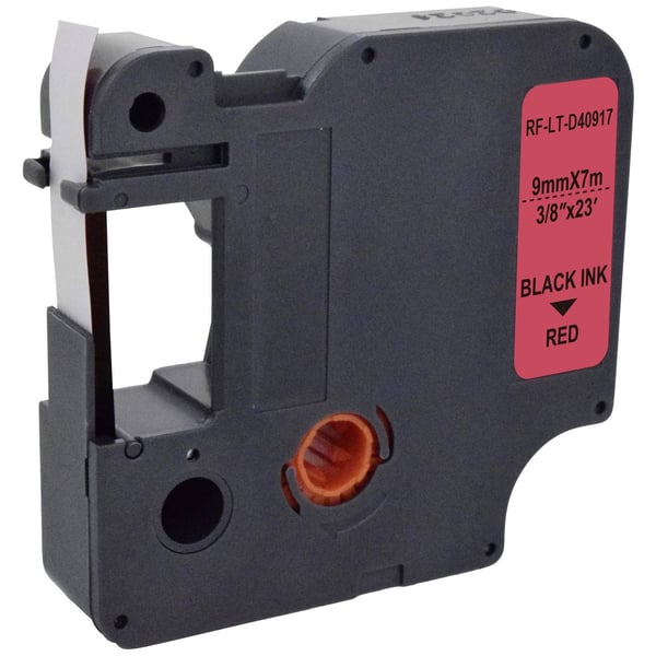 Renkforce RF-6027844 etikett-tejp Svart på rött D1