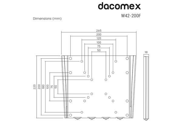 Dacomex W42-200F 106,7 cm (42") Seinä Musta