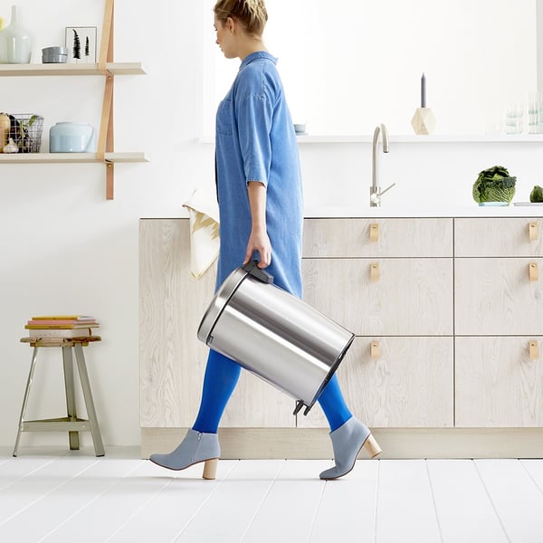 Brabantia Pedal Bin newIcon Rund Børstet stål