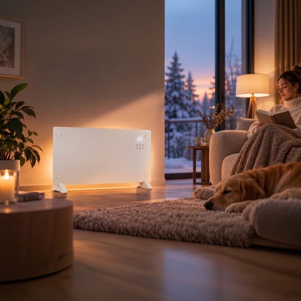 Extralink SMART GLASS PANEL HEATER, WHITE, 2000W, WIFI, LPL-23A-WH