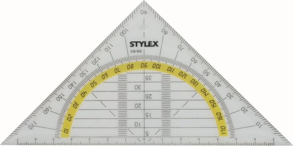 Stylex 37020 vinkelmåler Plast Trekant