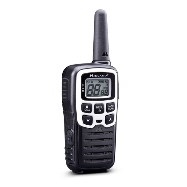 Midland XT50 Adventure tvåvägsradio 24 kanaler 446.00625 - 446.09375 MHz Svart, Grå