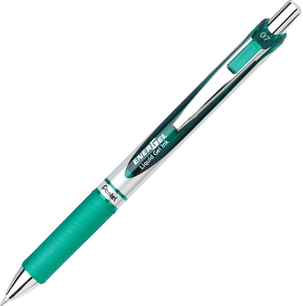 Miniatyrbillede 3 af 4: Pentel EnerGel Bold Optrækkelig gel pen Sort, Blå, Grøn, Rød 4 stk