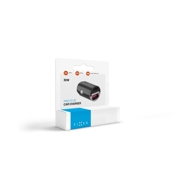 FIXED FIXCC30M-CU-BK oplader til mobil enhed Universel Sort Cigartænder Hurtig opladning Automatisk