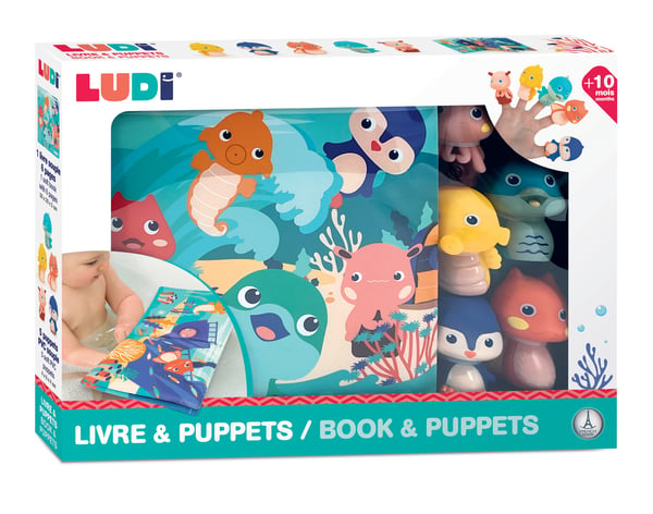 LUDI 40018 kylpylelu, lelu & tarra Monivärinen