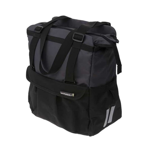 Miniatyrbillede 1 af 3: Basil Shopper XL Bagside Cykeltaske 20 L Polyester Sort