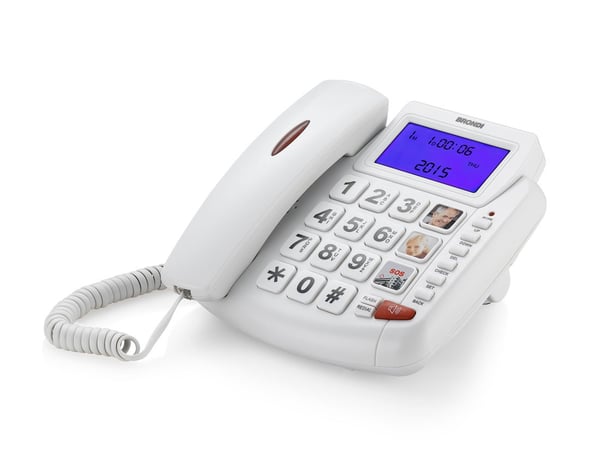 Brondi Bravo 90 Analog telefon Namn och uppringnings-ID Vit