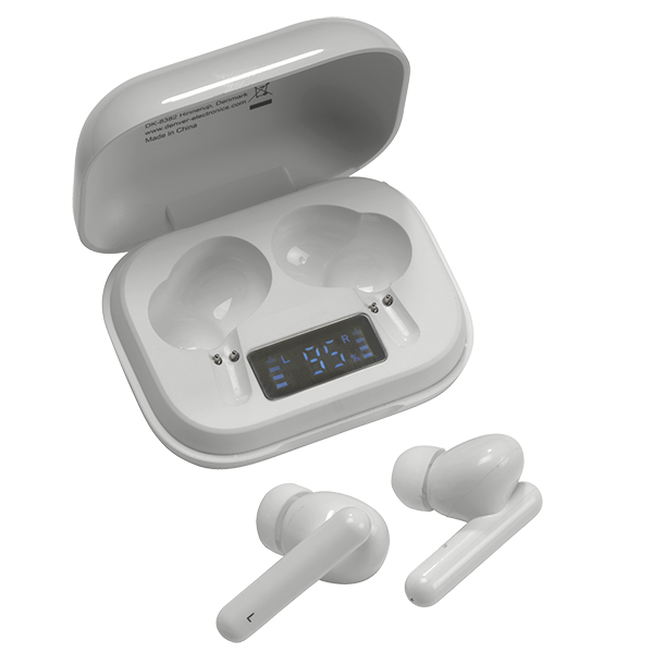 Denver TWE-38 hovedtelefoner/headset Trådløs I ørerne Opkald/musik Bluetooth Hvid