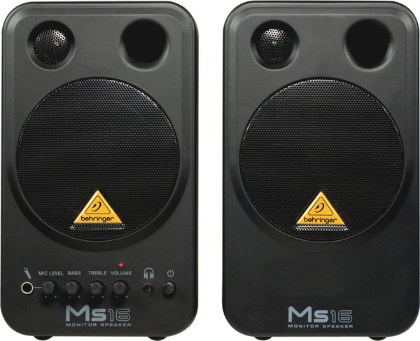 Miniatyrbild 1 av 4: Behringer MS16 högtalare 2-vägs Svart Kabel 16 W