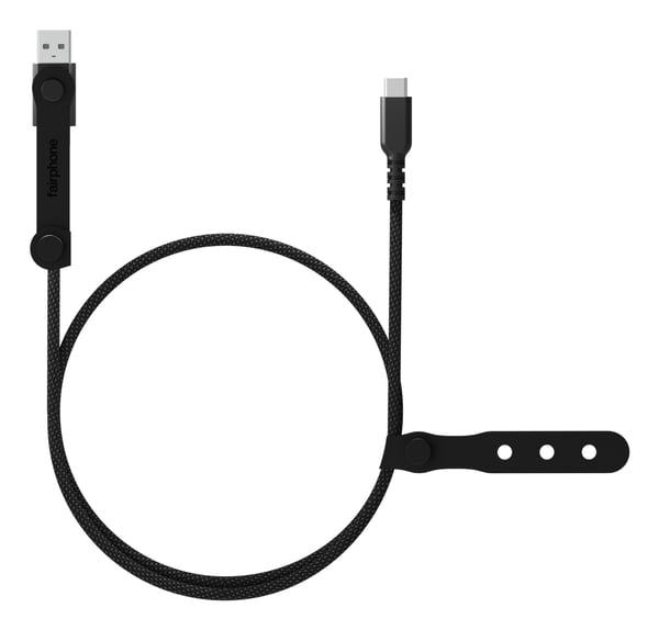 Miniatyrbillede 2 af 2: Fairphone ACCABL-2CC-WW1 USB-kabel USB 2.0 1 m USB C 0,48 Gbit/sek. 240 W Sort