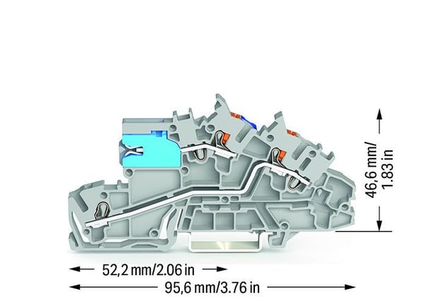 Wago 2203-7540 termisk blok Grå