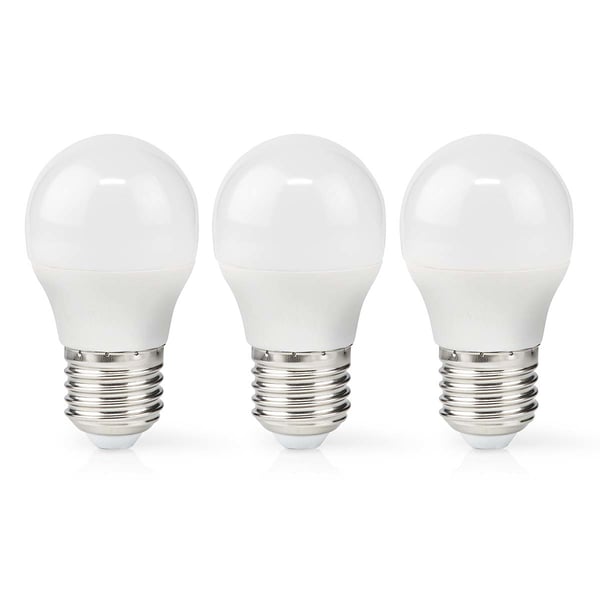 Nedis LBE27G452P3 LED-lamppu Lämmin valkoinen 2700 K 4,9 W E27 F
