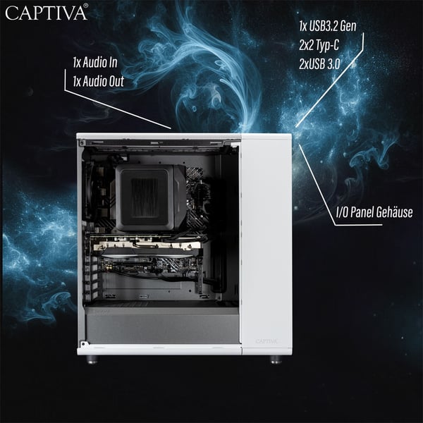 CAPTIVA 92960 PC/arbejdsstation Intel® Core™ i7 i7-14700KF 32 GB DDR4-SDRAM 2 TB SSD NVIDIA GeForce RTX 5070 Windows 11 Home Hvid