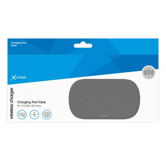 Miniatyrbillede 3 af 5: XLayer 215763 oplader til mobil enhed Universel Sort USB Trådløs opladning Indendørs