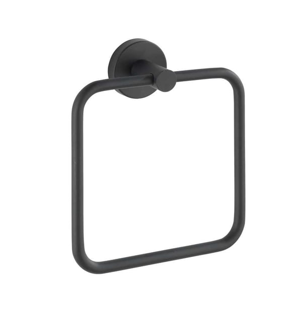 WENKO 24239100 håndklædeholder & ring Håndklæde ring Vægmonteret Sort