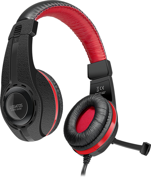 SPEEDLINK LEGATOS Stereo Headset Kabel Huvudband Spela Svart, Röd SPEEDLINK LEGATOS Stereo Headset Kabel Huvudband Spela Svart, Röd