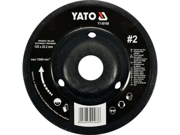 YATO CONVEX RAY 125mm NR2 YT-59169