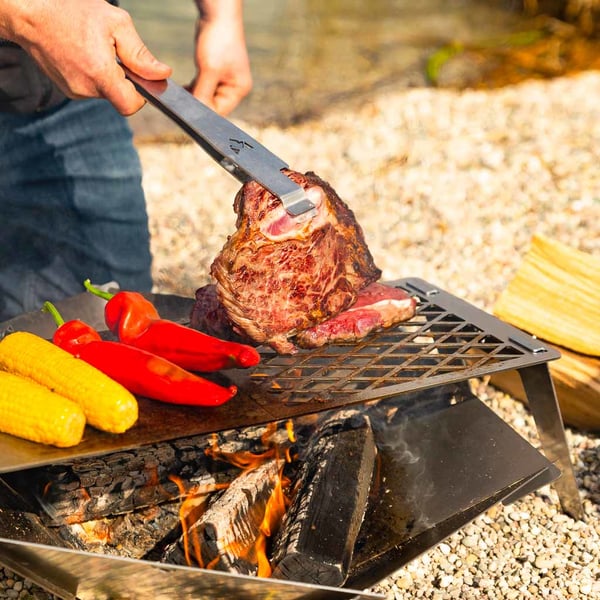 Miniatyrbillede 6 af 14: FENNEK 4FIRE Grill Trækul + brænde Rustfrit stål