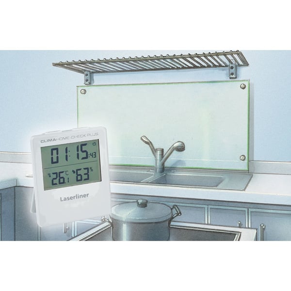 Miniatyrbild 4 av 9: Laserliner ClimaHome-Check Plus inomhus Elektronisk hygrometer Vit