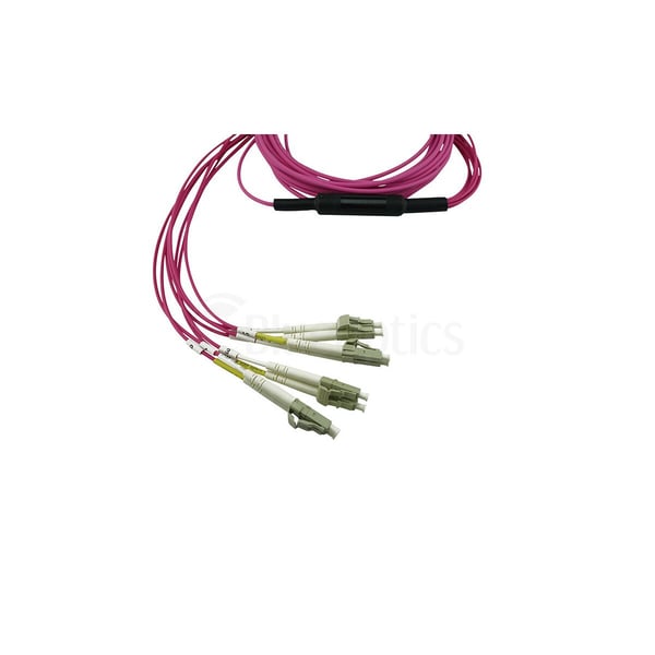 BlueOptics SFP5141FU7.5MKB InfiniBand och fiberoptisk kabel 7,5 m MPO/UPC 4xDuplex LC/UPC Svart, Rosa