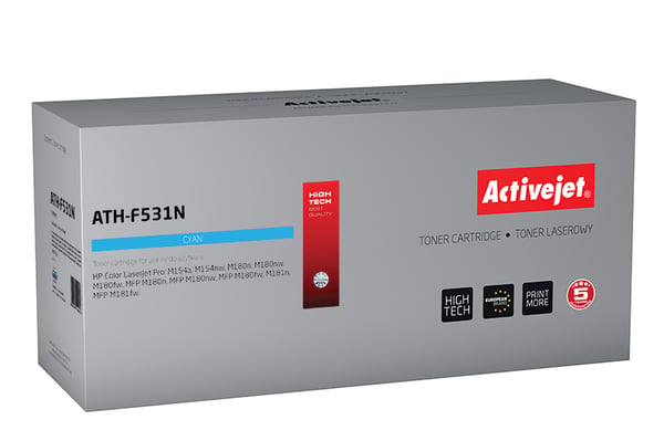 Activejet ATH-F531N värikasetti 1 kpl Yhteensopiva Syaani