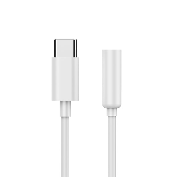 Miniatyrbillede 4 af 5: Gembird GMB Audio A-CM-3.5F-01 lydkabel 0,1 m 4-pins 3.5 mm USB Type-C Hvid
