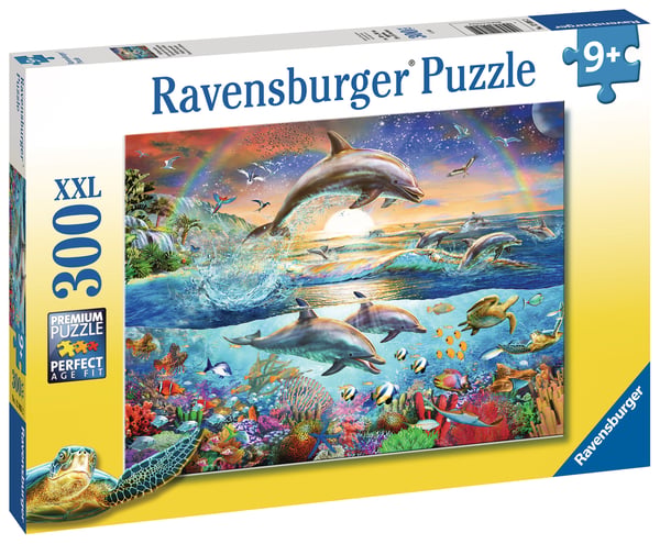Miniatyrbillede 2 af 3: Ravensburger Dolphin Paradise XXL Puslespil 300 stk Dyr