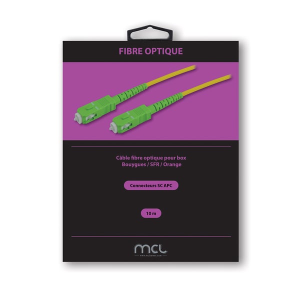 MCL SCAPC/SCAPC monomode simplex optical - Single- bzw. Monomode-Faser - 10 m InfiniBand- ja kuituoptiikkakaapeli SC SC/SC Keltainen