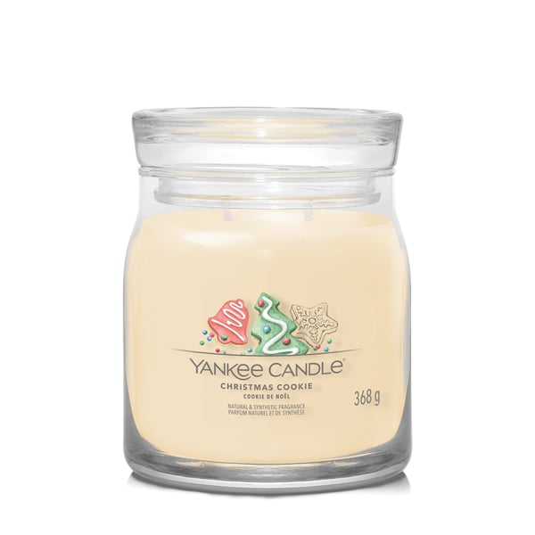 Yankee Candle Christmas Cookie vokslys Cylinder Cremefarvet 1 stk
