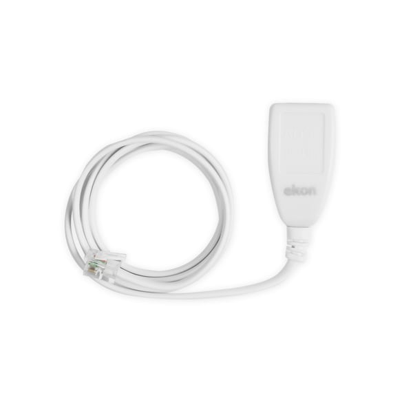 Ekon ECTELFIXADSLFIL telefonkablar 1 m Vit