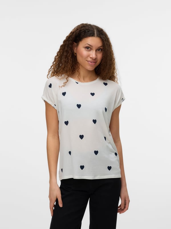 Vero Moda 5715725811309 skjorte & top T-shirt Rund halsudskæring Kort ærme