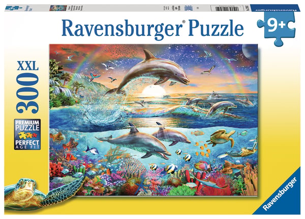 Pikkukuva 1 / 3: Ravensburger Dolphin Paradise XXL Kuviopalapeli 300 kpl Eläimet