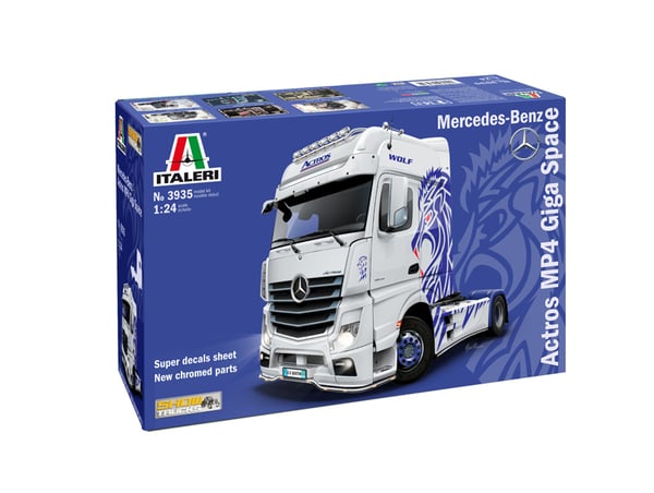 Italeri Mercedes-Benz ACTROS MP4 Giga Space Lastbil/trailer model Monteringssæt 1:24