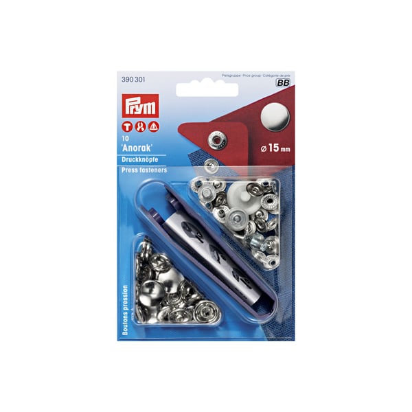 Prym 390301 trykknap Fastlåsning af nitte