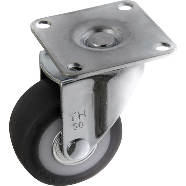 Toolcraft TO-5137866 møbelhjul Sort, Metallic 50 kg Termoplastisk elastomer (TPE) 5 cm 1 stk