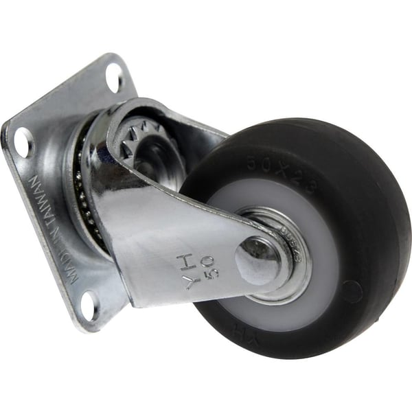 Toolcraft TO-5137866 møbelhjul Sort, Metallic 50 kg Termoplastisk elastomer (TPE) 5 cm 1 stk
