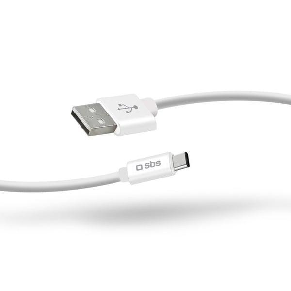 SBS TECABLPOLOTYPECW USB-kabel USB 2.0 1 m USB A USB C Hvid