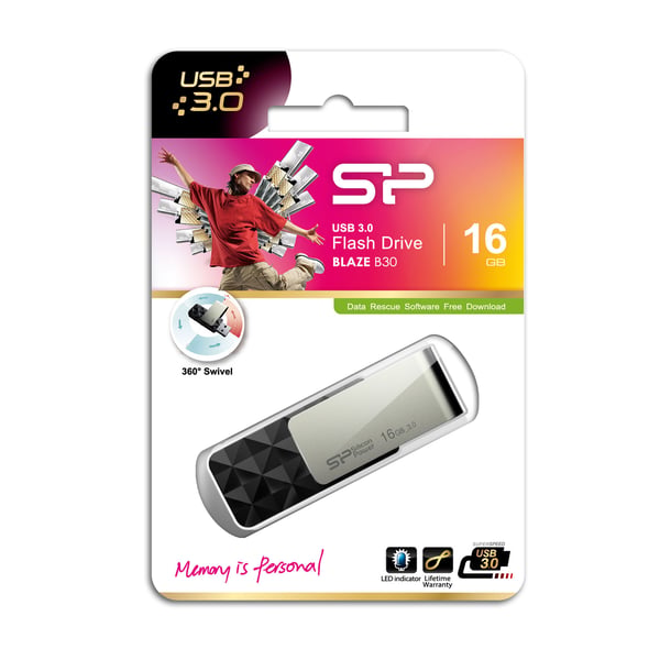 Silicon Power Blaze B30 USB-sticka 16 GB USB Type-A 3.2 Gen 1 (3.1 Gen 1) Svart