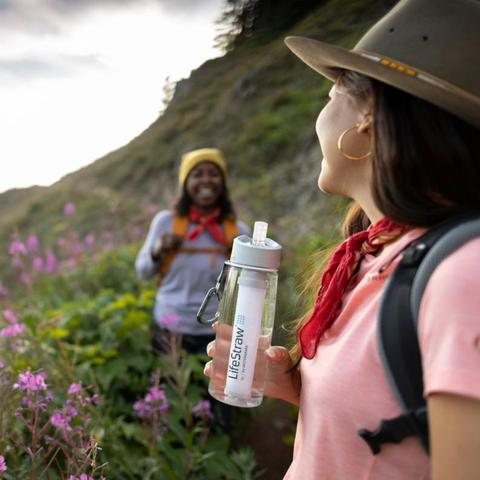 LifeStraw Go Dagligt forbrug, Vandring 710 ml Rustfrit stål Hvid